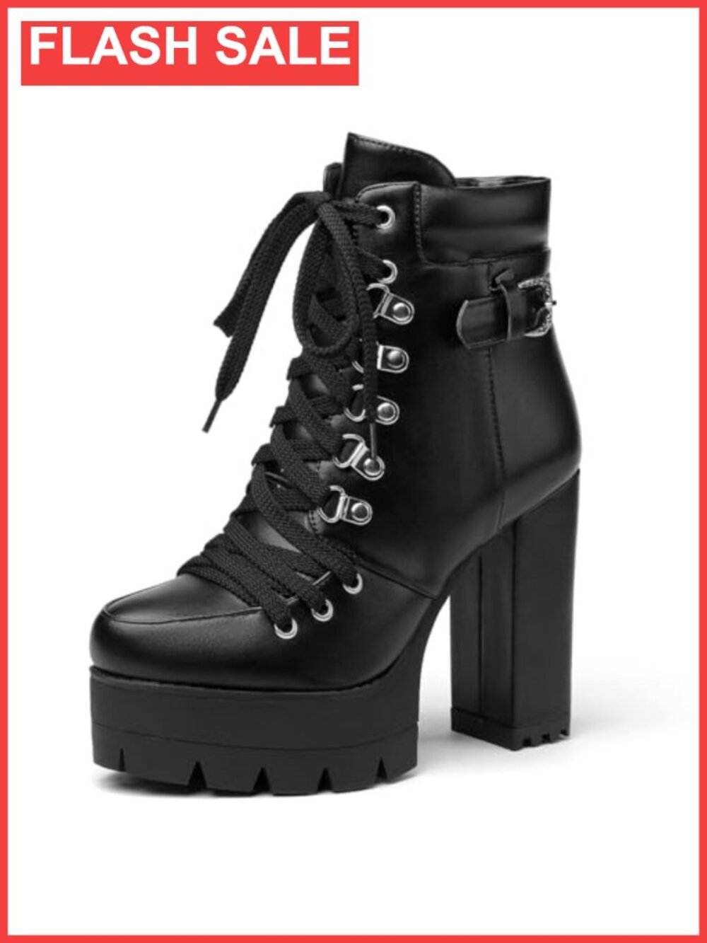 Women's High Heel Ankle Boots Platform Side Zipper Suede Round Toe Booties